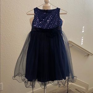 Children’s formal navy sequined dress